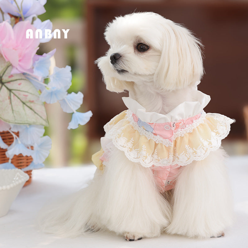 PawsCube - Spring & Autumn Pet Costume Cute Lolita Dog Skirt Small Dog High Quality Dog Clothing